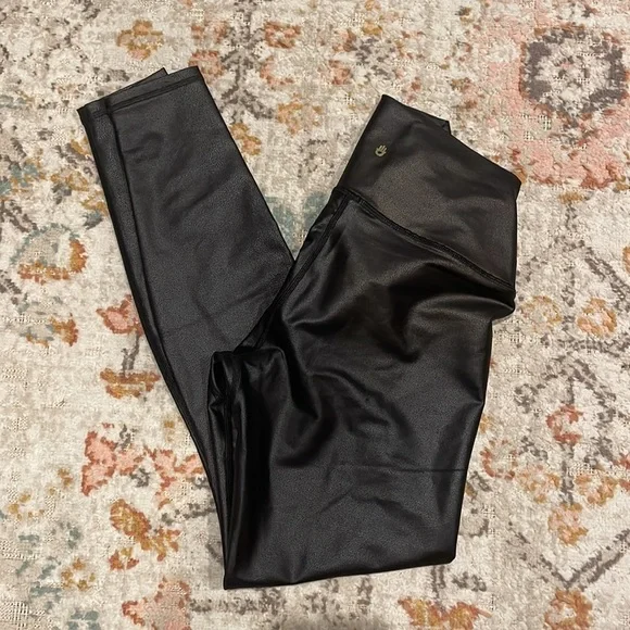 NWOT Spiritual Gangster Leather Intent Shine Leggings in Black - Picture 4 of 9